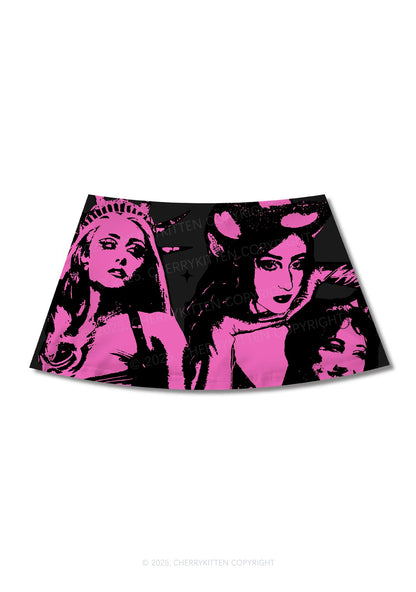 Midwest Princess Y2K Print Mini Skirt Cherrykitten