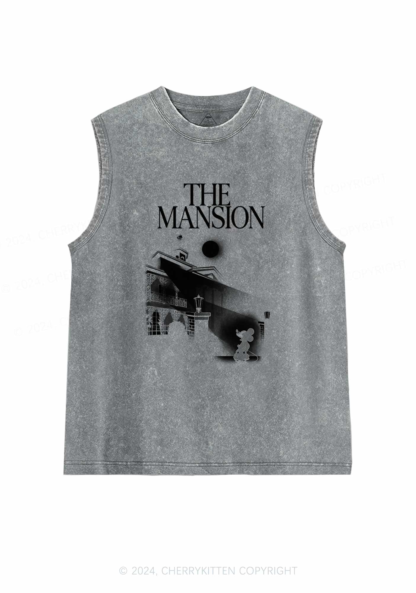 Halloween The Mansion Y2K Washed Tank Cherrykitten