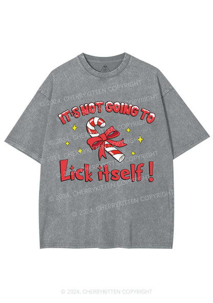 Christmas Lick Itself Y2K Washed Tee Cherrykitten