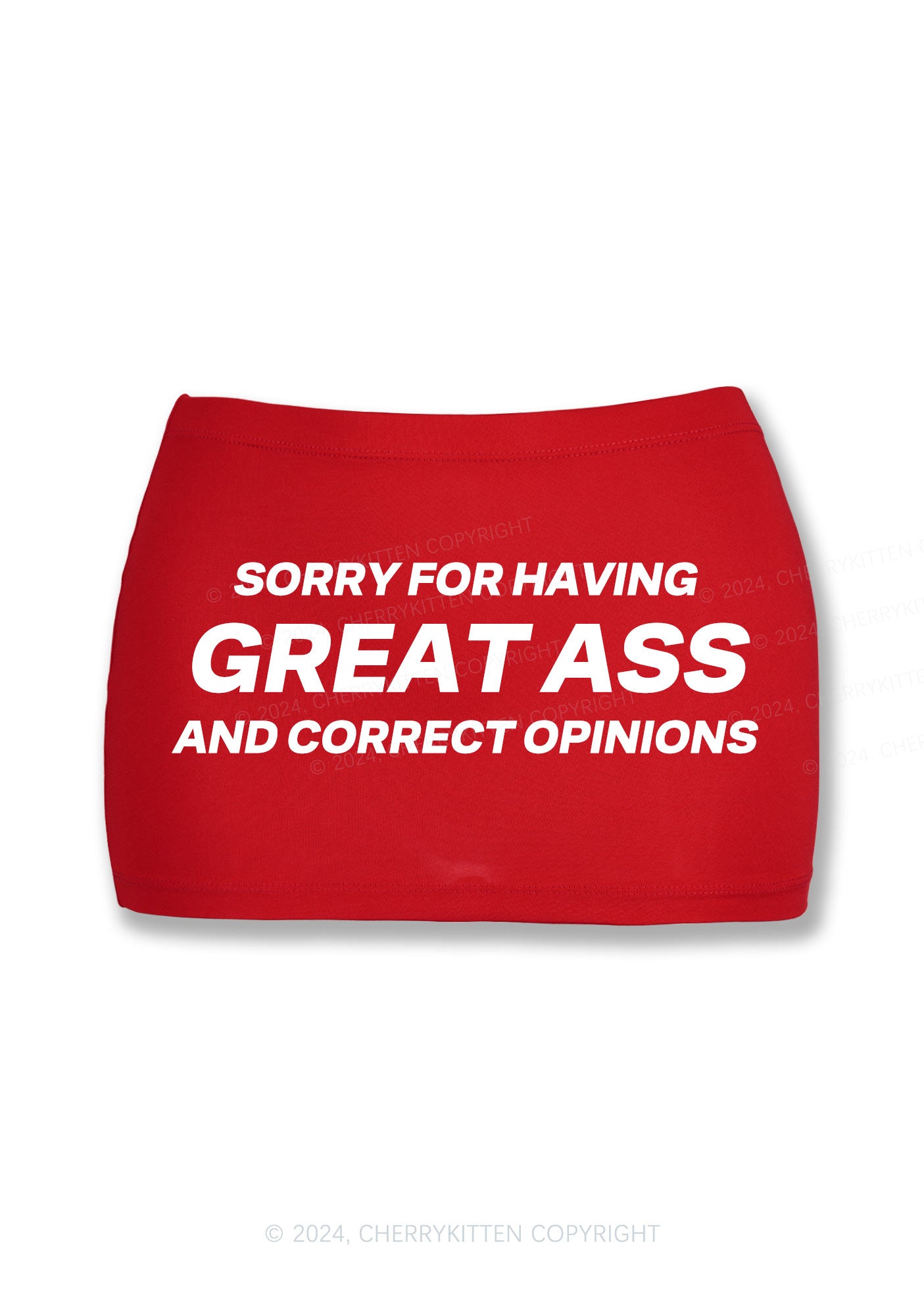 Sorry For Having Great Axx Y2K Mini Hip Skirt Cherrykitten