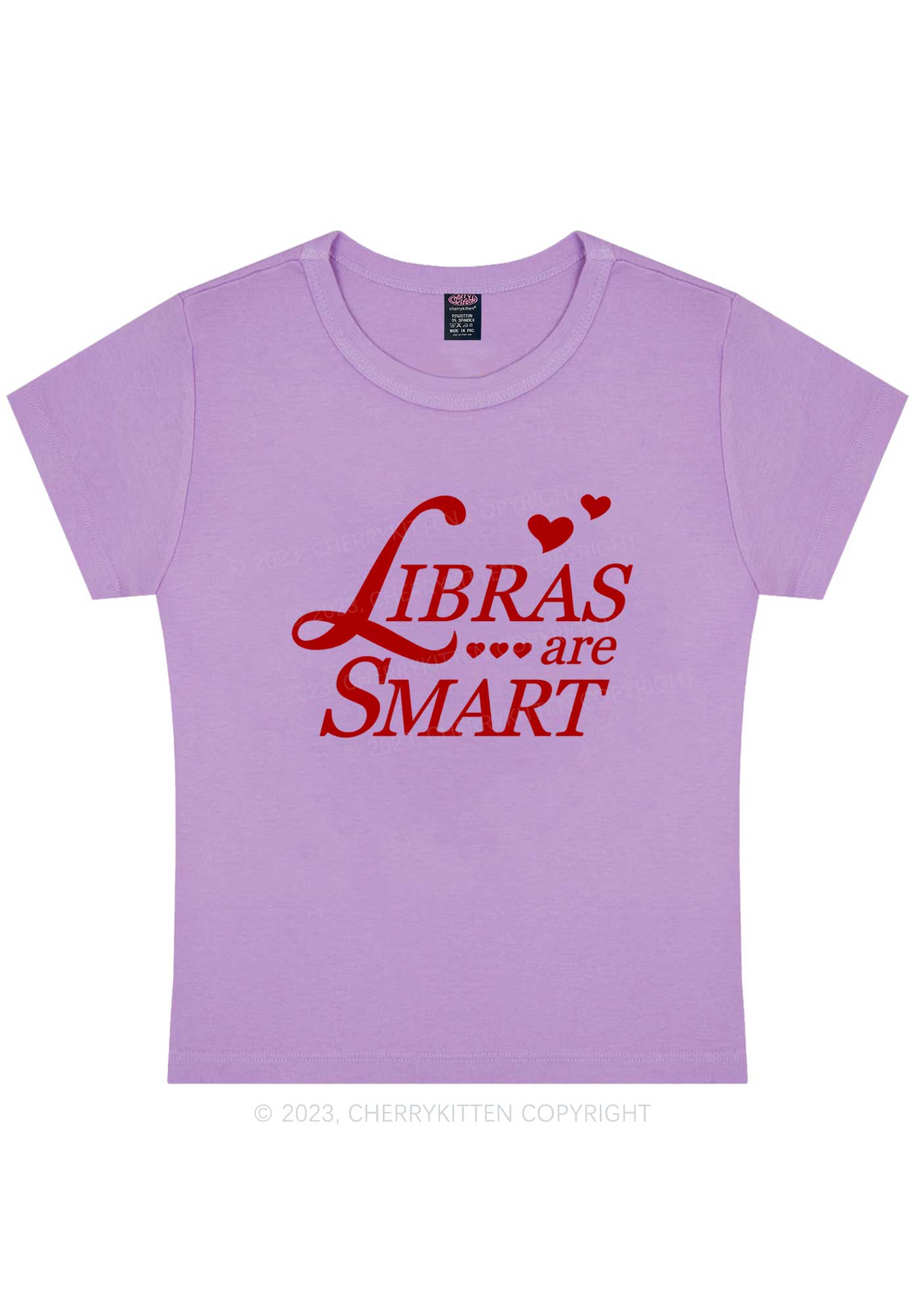 Curvy Libras Are Smart Y2K Baby Tee Cherrykitten