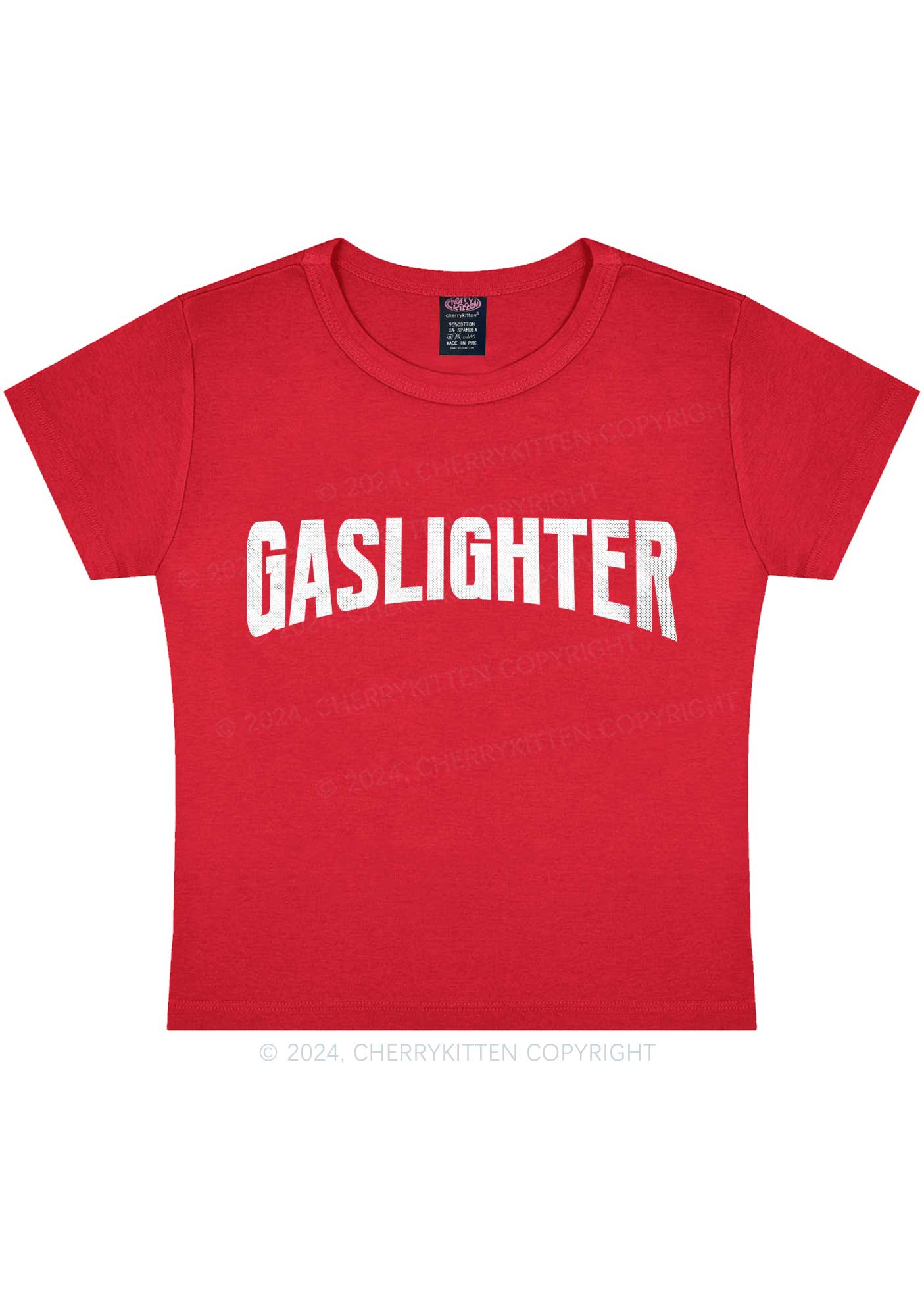 Gaslighter Y2K Baby Tee Cherrykitten