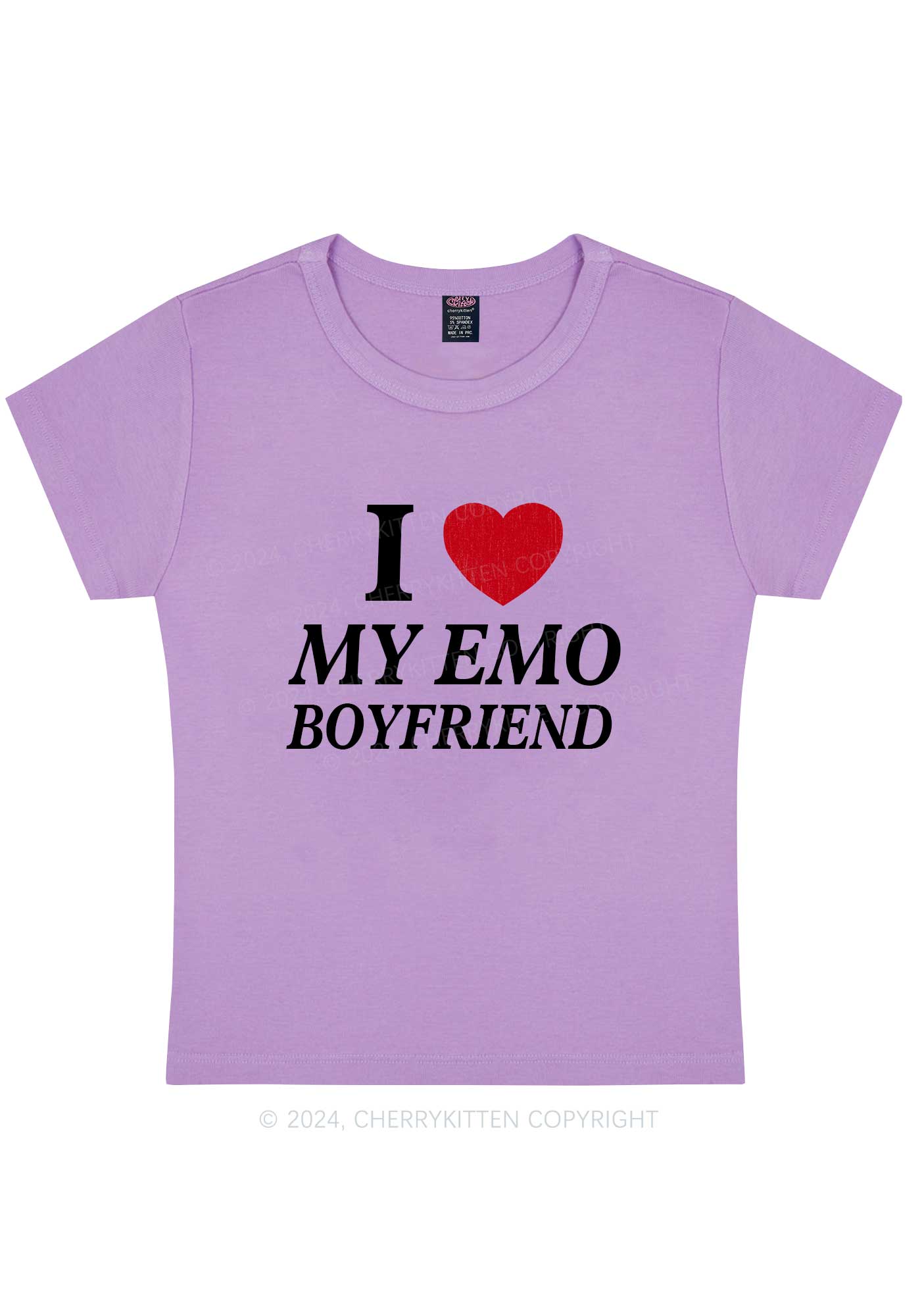 I Love My Emo BF Y2K Valentine's Day Baby Tee Cherrykitten