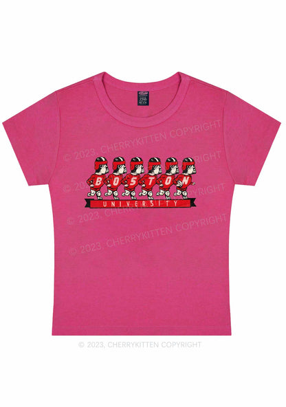 Boston University Super Bowl Y2K Baby Tee Cherrykitten