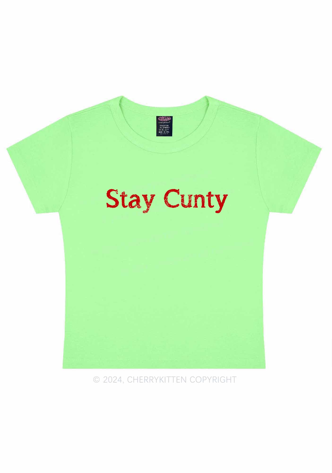 Stay Cxnty Y2K Baby Tee Cherrykitten