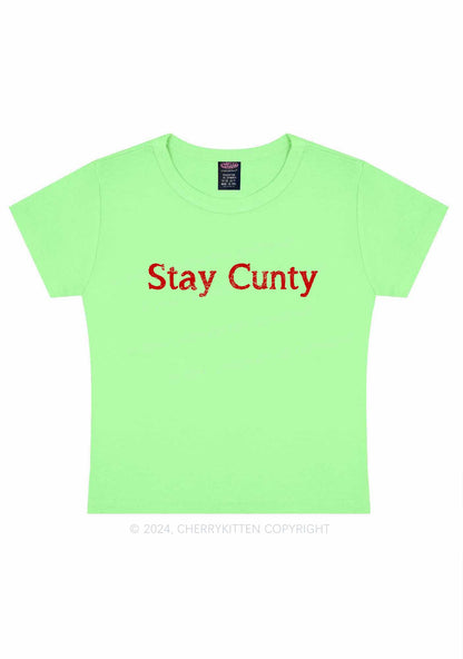 Stay Cxnty Y2K Baby Tee Cherrykitten