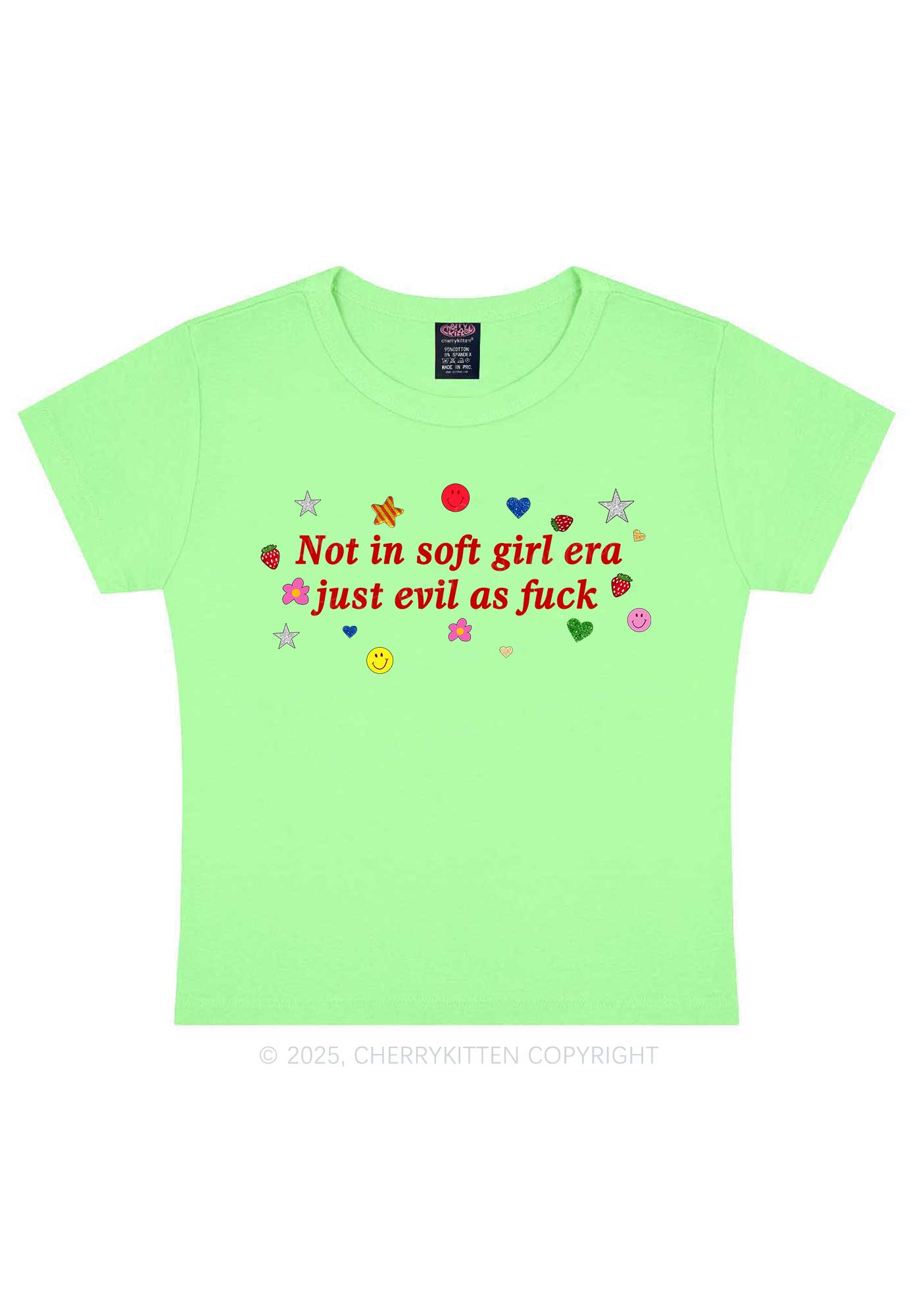 Not In Soft Girl Era Y2K Baby Tee Cherrykitten