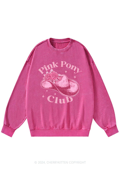 Pink Pony Club Y2K Washed Sweatshirts Cherrykitten