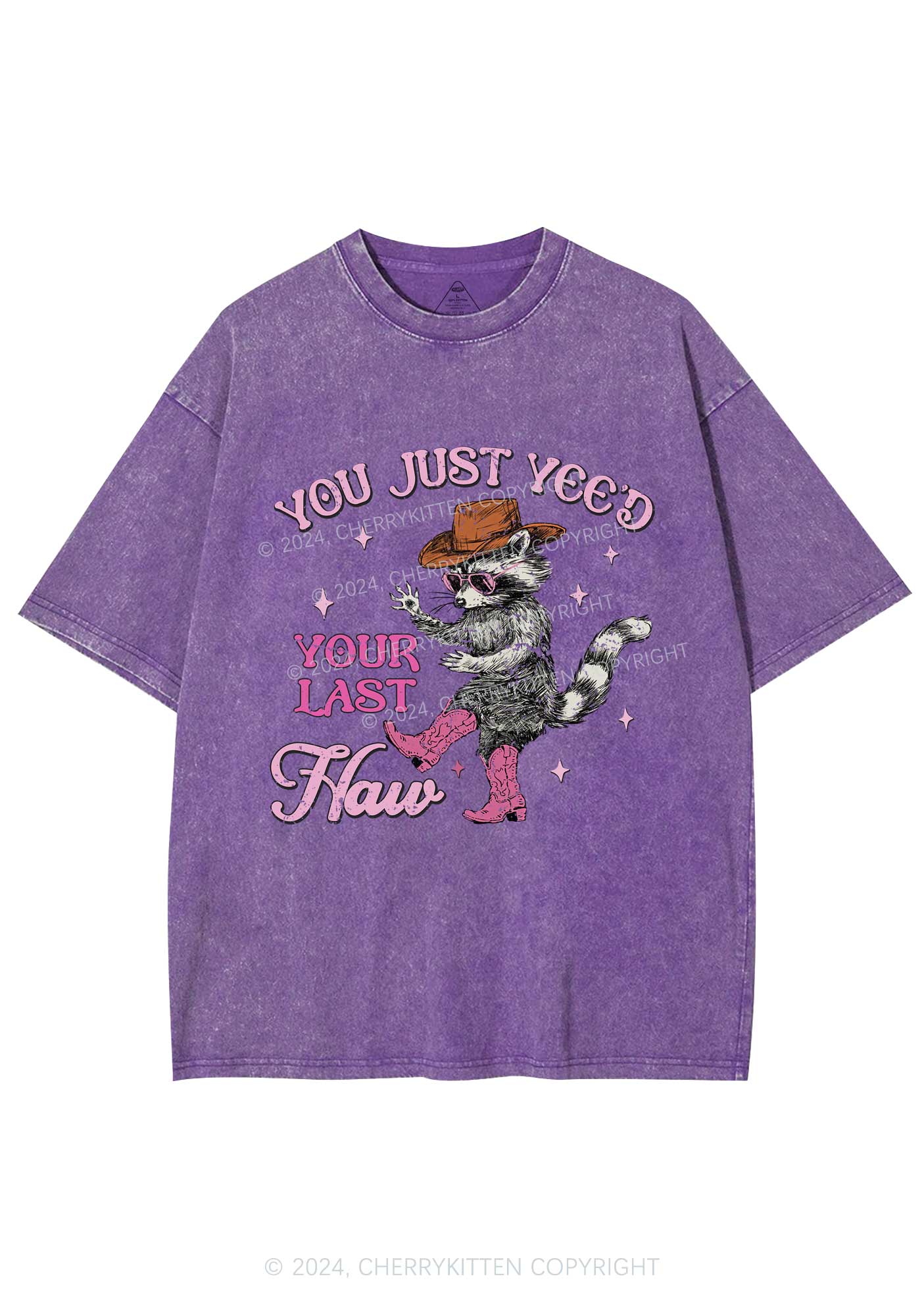 You Just Yeed Raccoon Y2K Washed Tee Cherrykitten