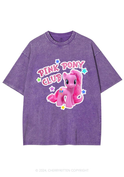 Pink Pony Y2K Washed Tee Cherrykitten