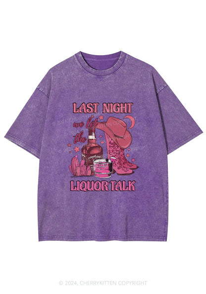 Liquor Talk Y2K Washed Tee Cherrykitten