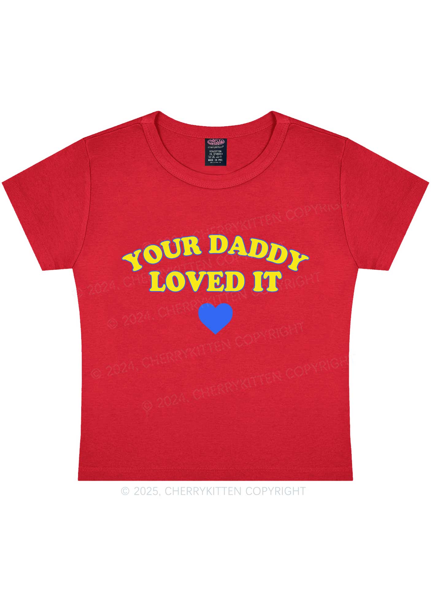 Your Daddy Loved It Y2K Baby Tee Cherrykitten