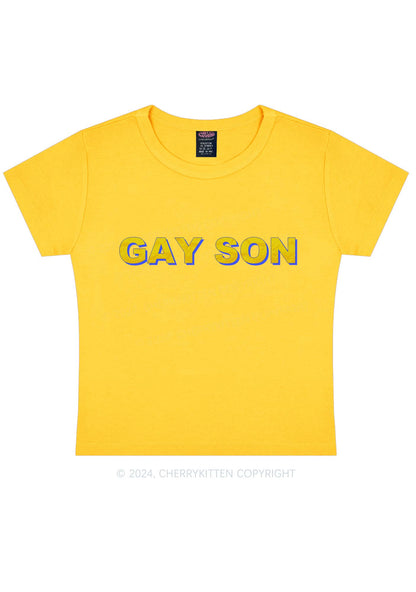 Gay Son Y2K Baby Tee Cherrykitten