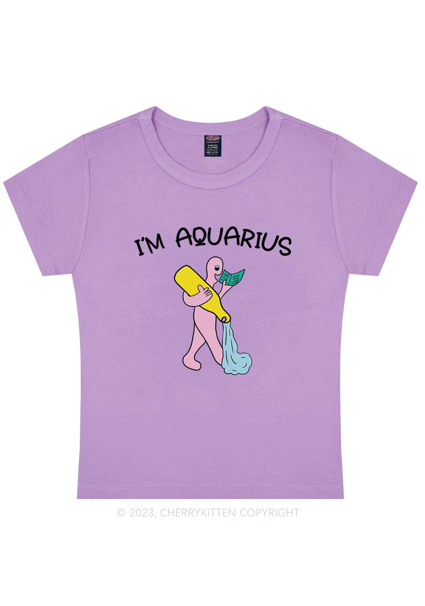 Curvy I'm Aquarius Y2K Baby Tee Cherrykitten