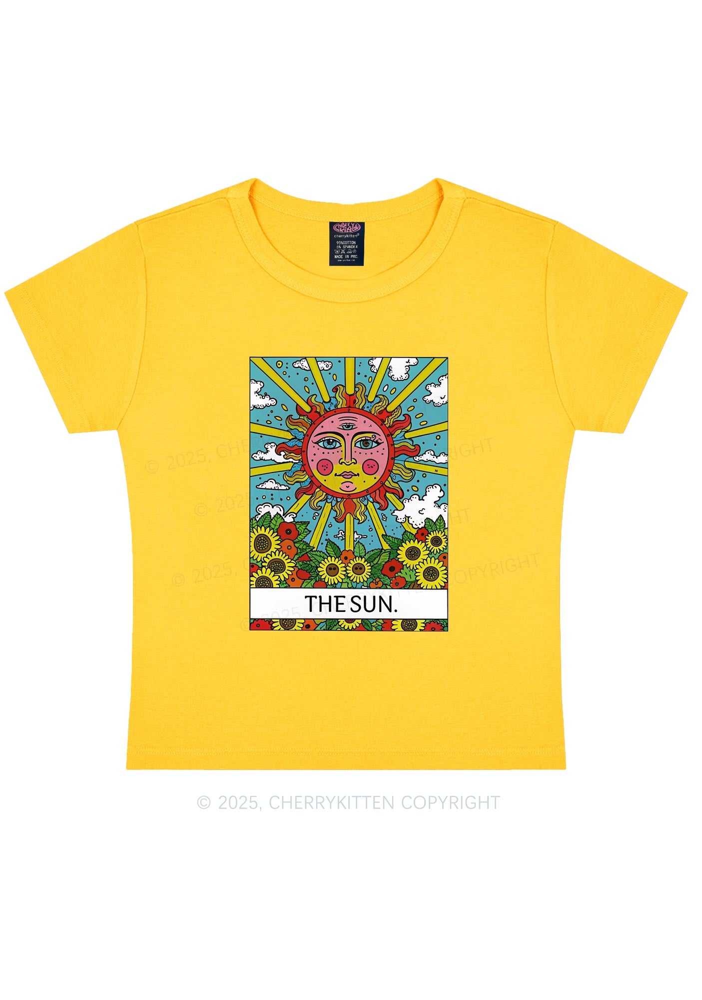 The Sun Y2K Baby Tee Cherrykitten