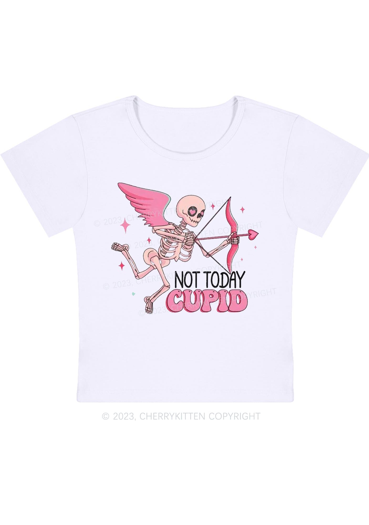 Not Today Cupid Halloween Baby Tee Cherrykitten