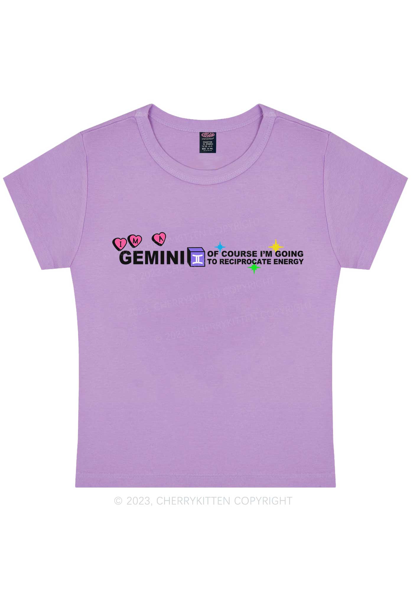 Curvy I'm A Gemini Y2K Baby Tee Cherrykitten