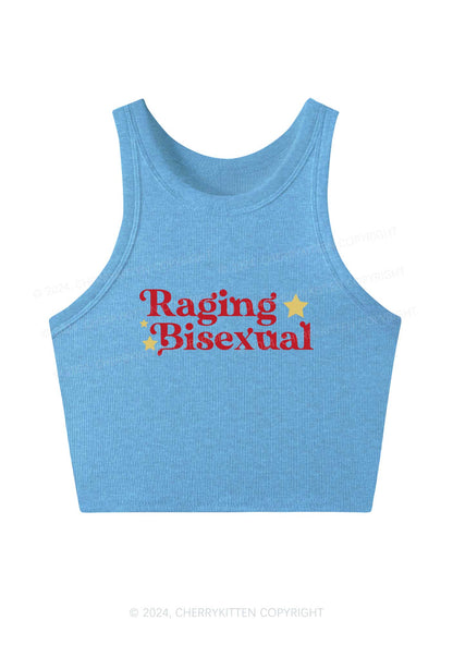 Raging Bisexual Stars Y2K Crop Tank Top Cherrykitten