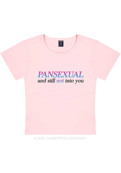 Pansexual Still Not Into You Y2K Baby Tee Cherrykitten