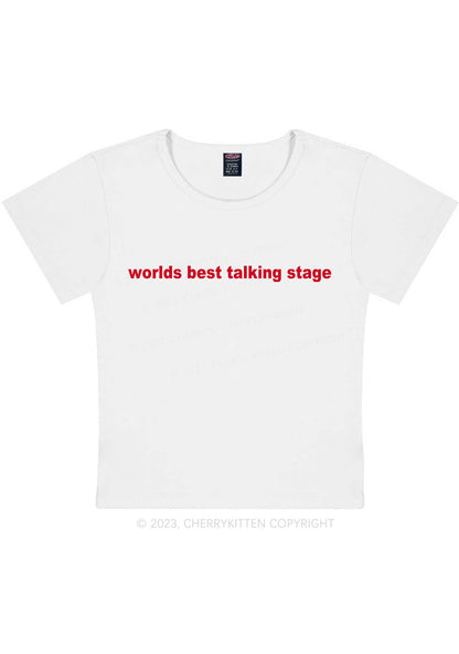 Curvy Worlds Best Talking Stage Y2K Baby Tee Cherrykitten