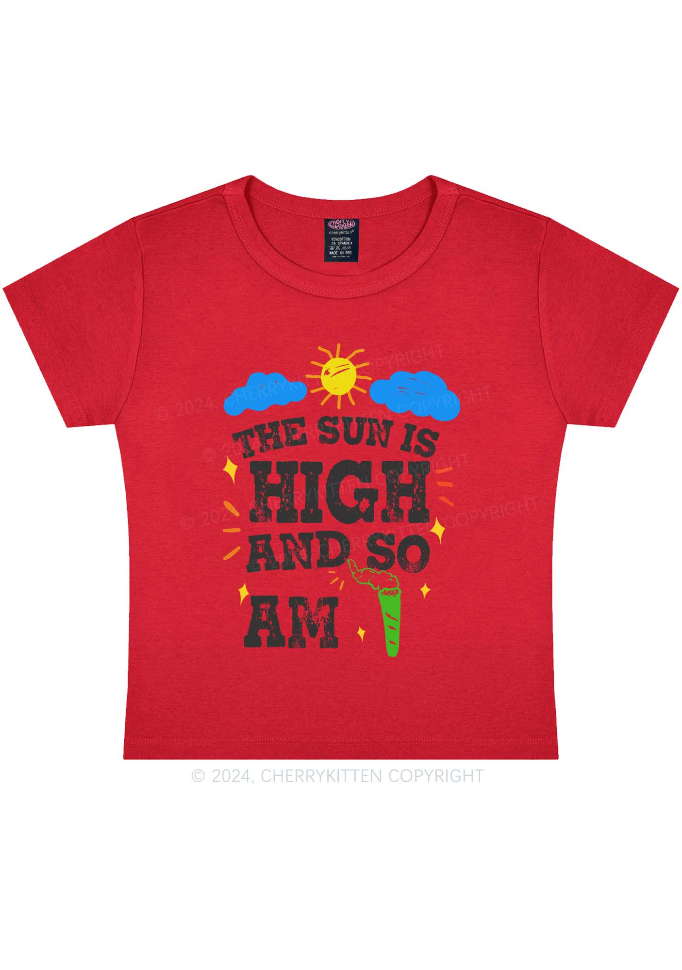 I Am High Y2K Baby Tee Cherrykitten