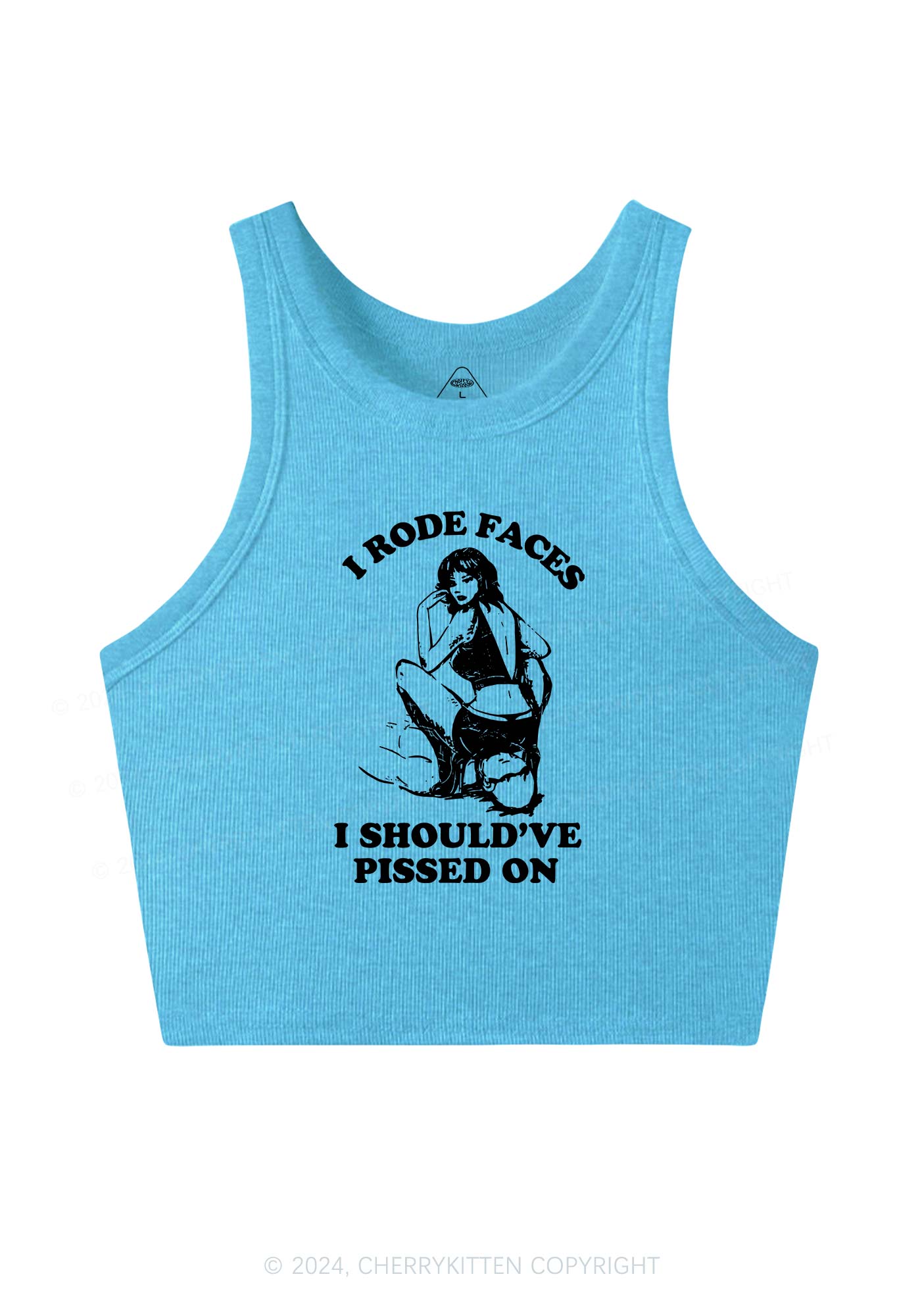 I Rode Faces Y2K Crop Tank Top Cherrykitten