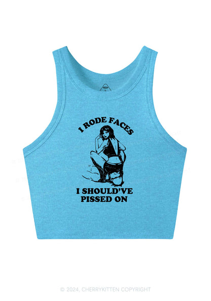 I Rode Faces Y2K Crop Tank Top Cherrykitten