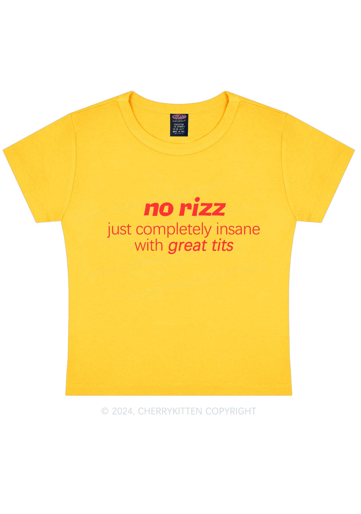 No Rizz Y2K Baby Tee Cherrykitten