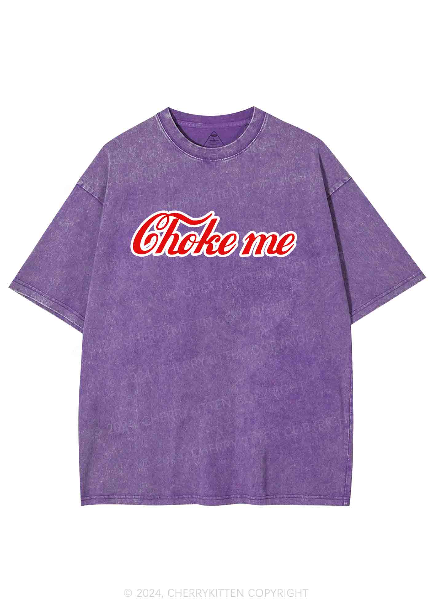 Choke Me Y2K Washed Tee Cherrykitten