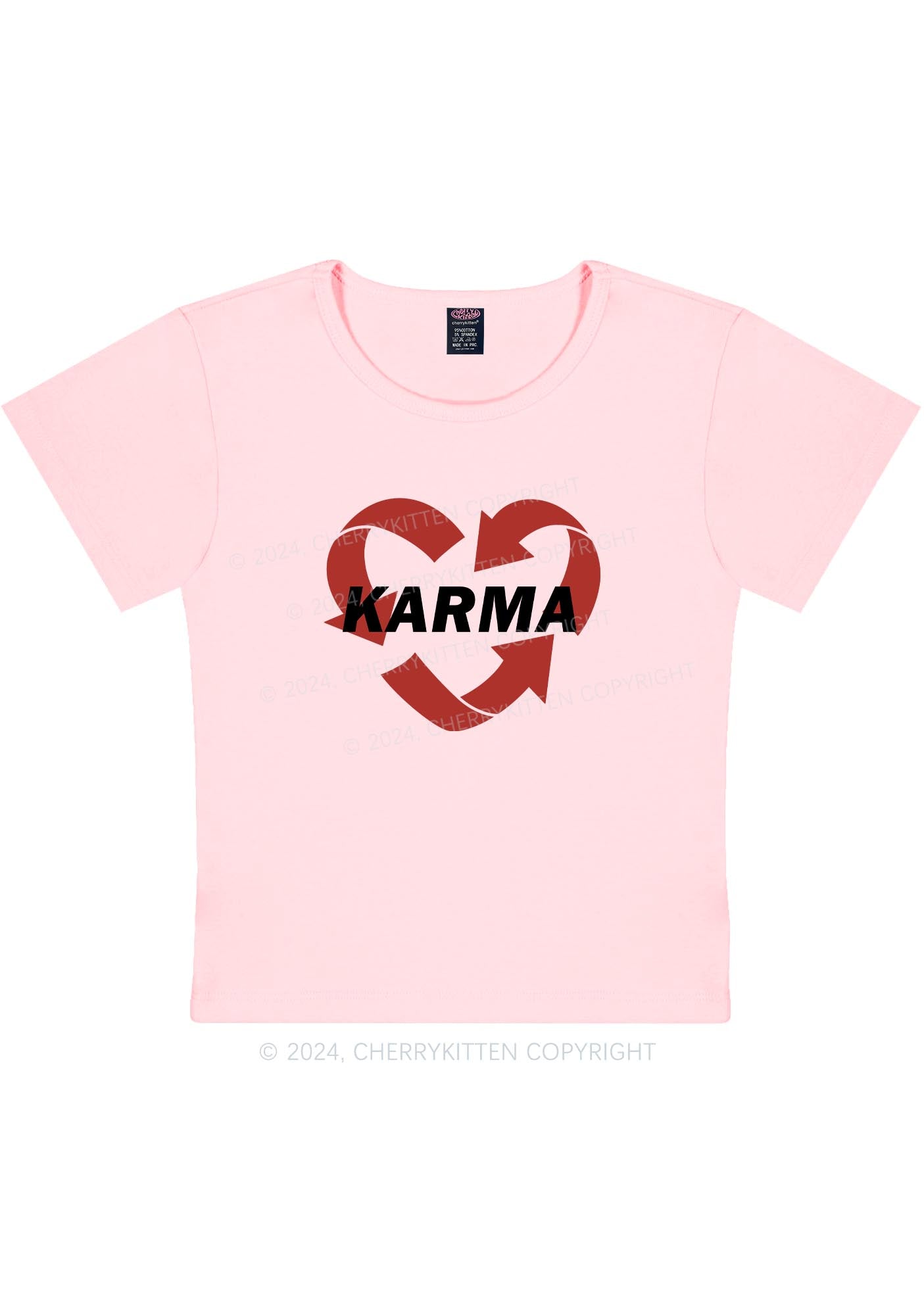 Karma Heart Y2K Baby Tee Cherrykitten