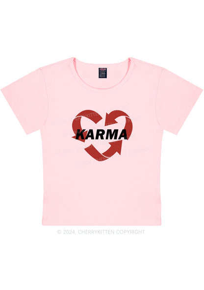 Karma Heart Y2K Baby Tee Cherrykitten