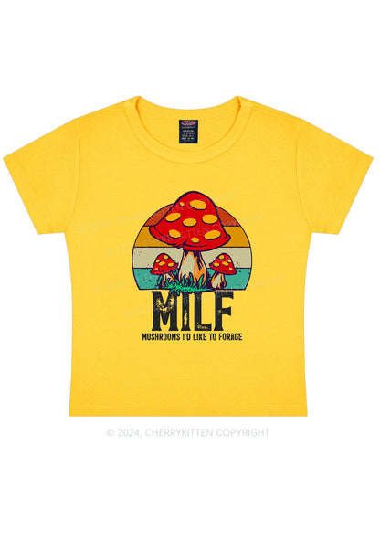 Mxxf Mushrooms Y2K Baby Tee Cherrykitten