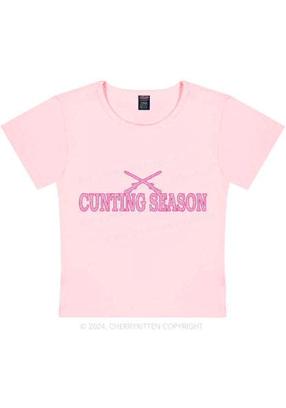 Pink Cxxting Season Y2K Baby Tee Cherrykitten