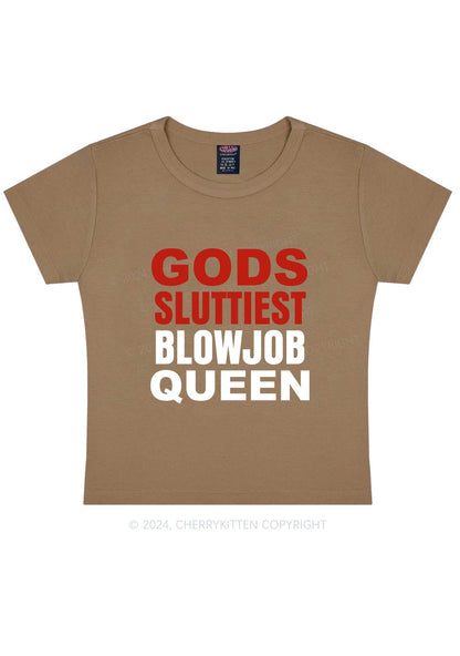 God's Slxttiest Queen Y2K Baby Tee Cherrykitten