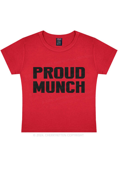 Proud Munch Y2K Baby Tee Cherrykitten