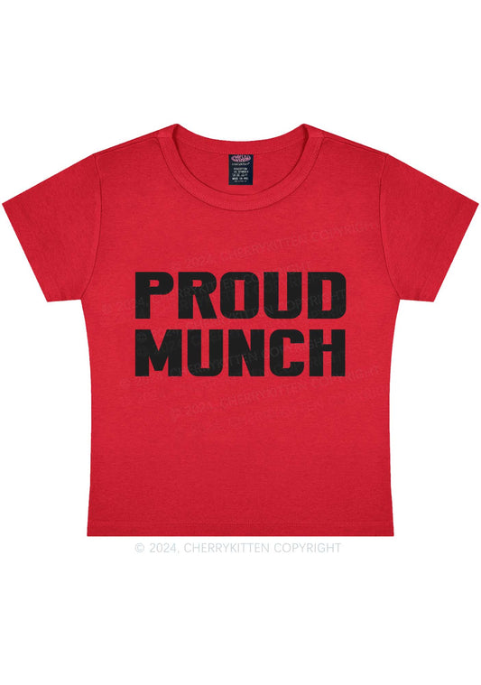 Proud Munch Y2K Baby Tee Cherrykitten