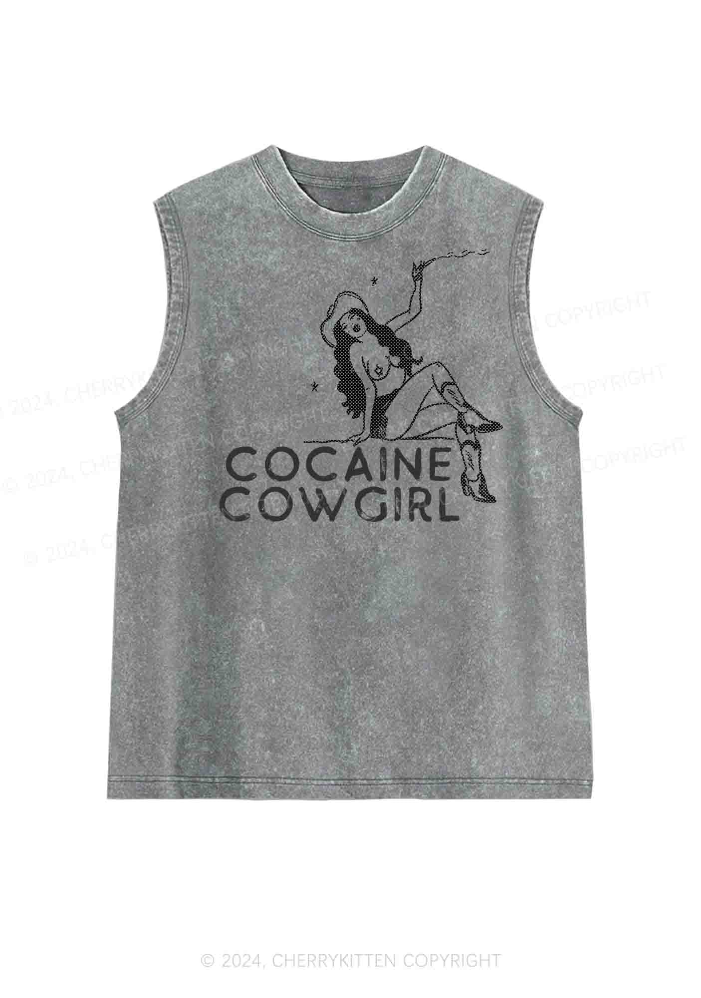 Cola Cowgirl Y2K Washed Tank Cherrykitten