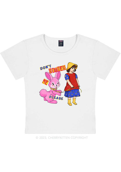 Curvy Don't Bother Bunny Y2K Baby Tee Cherrykitten