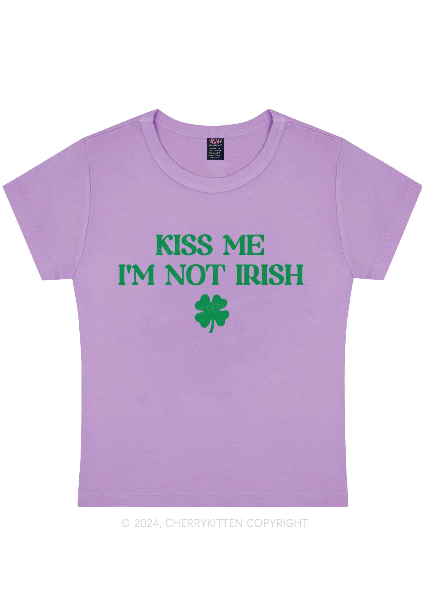 Im Not Irish St Patricks Y2K Baby Tee Cherrykitten