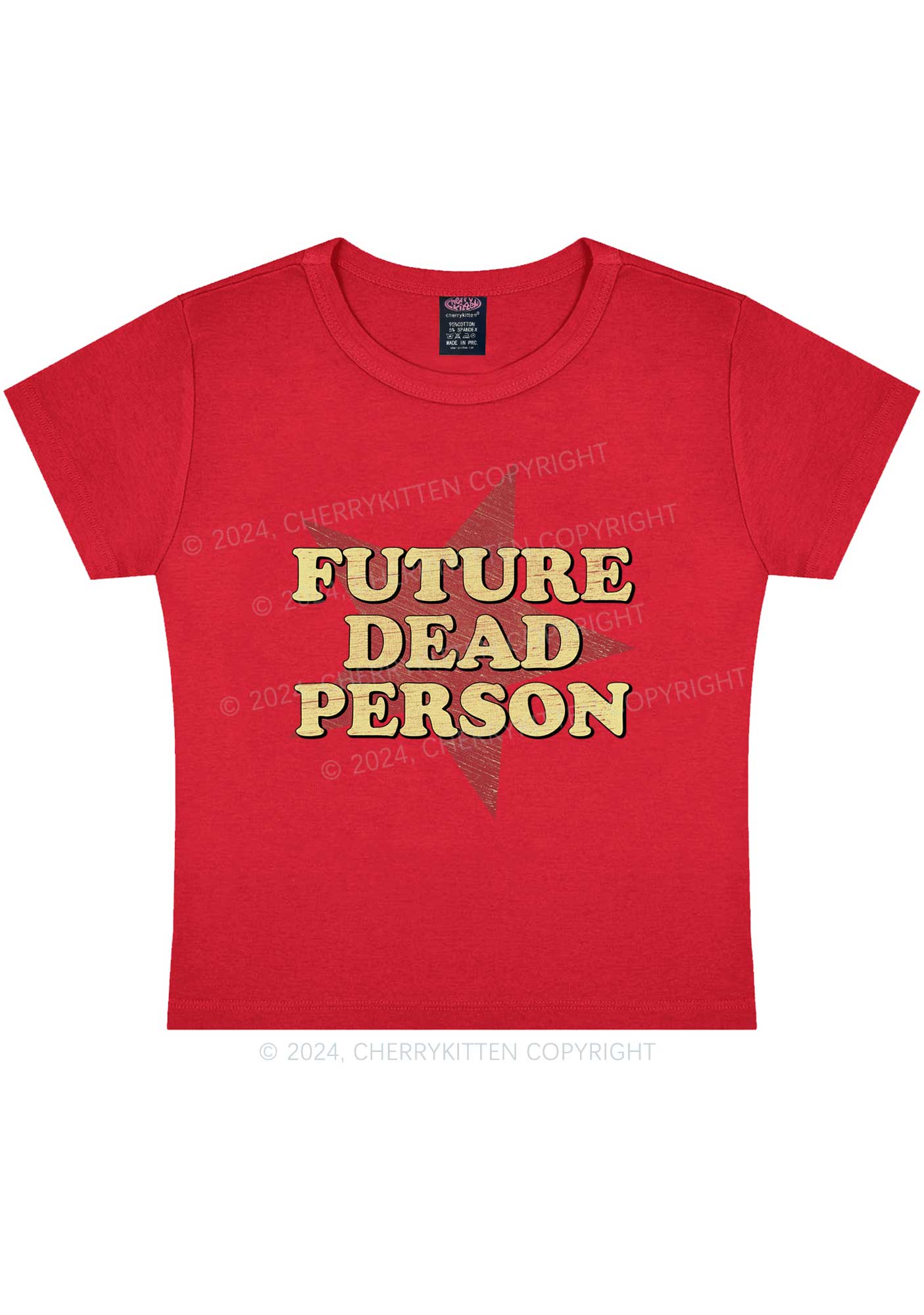 Dead Person Y2K Baby Tee Cherrykitten