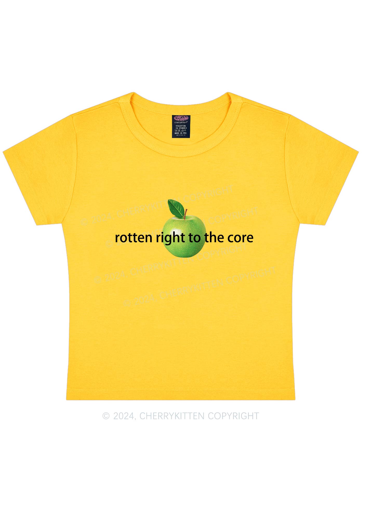 Rotten Right To The Core Y2K Baby Tee Cherrykitten