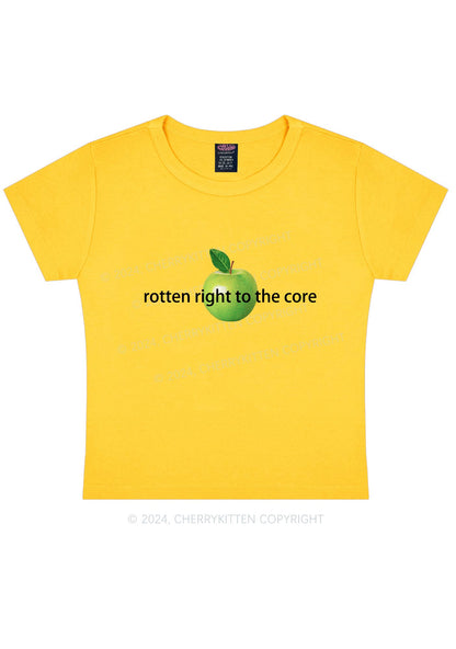 Rotten Right To The Core Y2K Baby Tee Cherrykitten