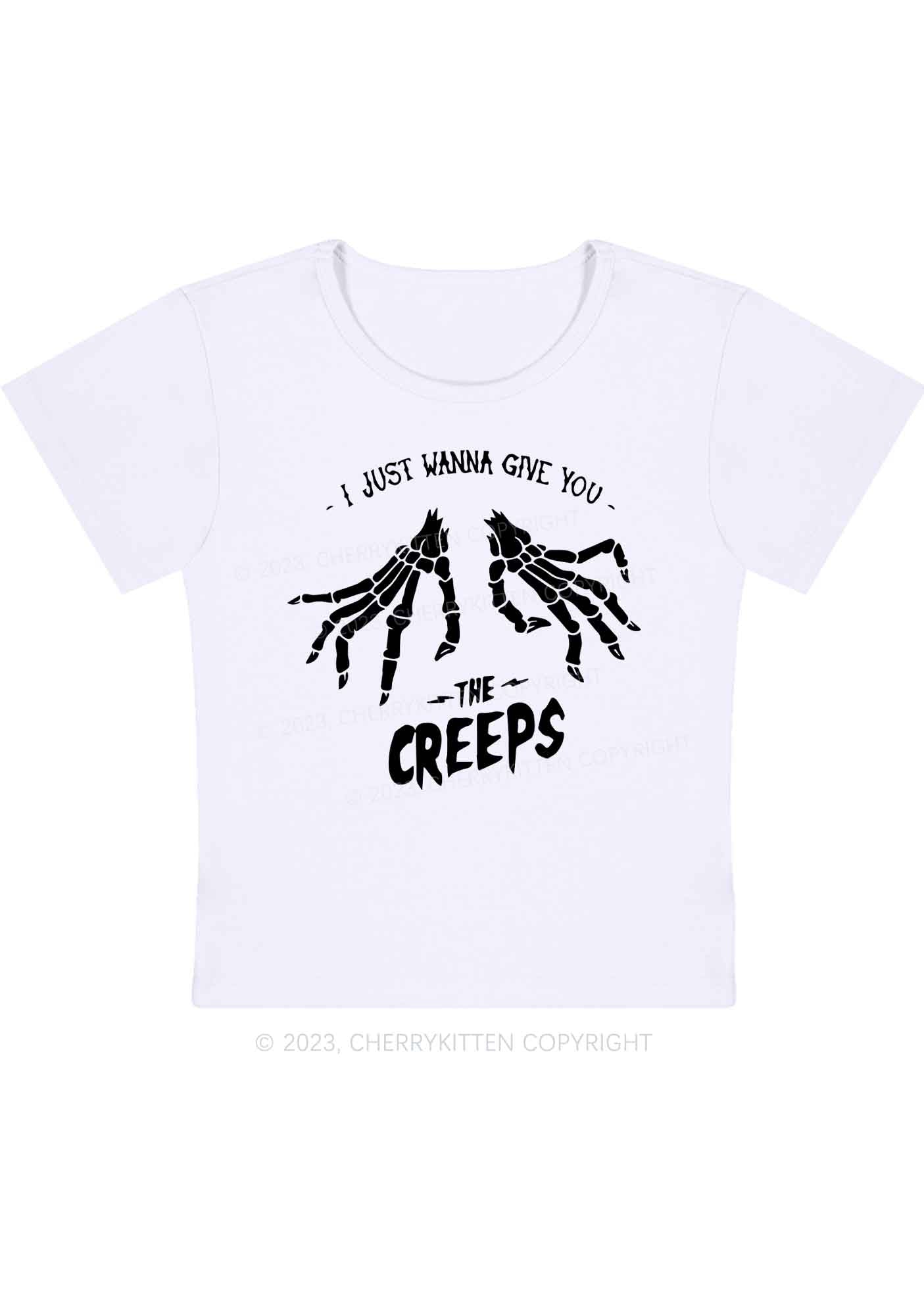 I Just Wanna Give You The Creeps Halloween Baby Tee Cherrykitten