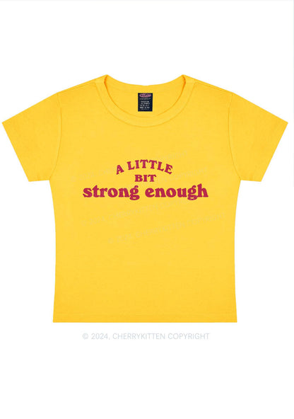 Strong Enough Y2K Baby Tee Cherrykitten