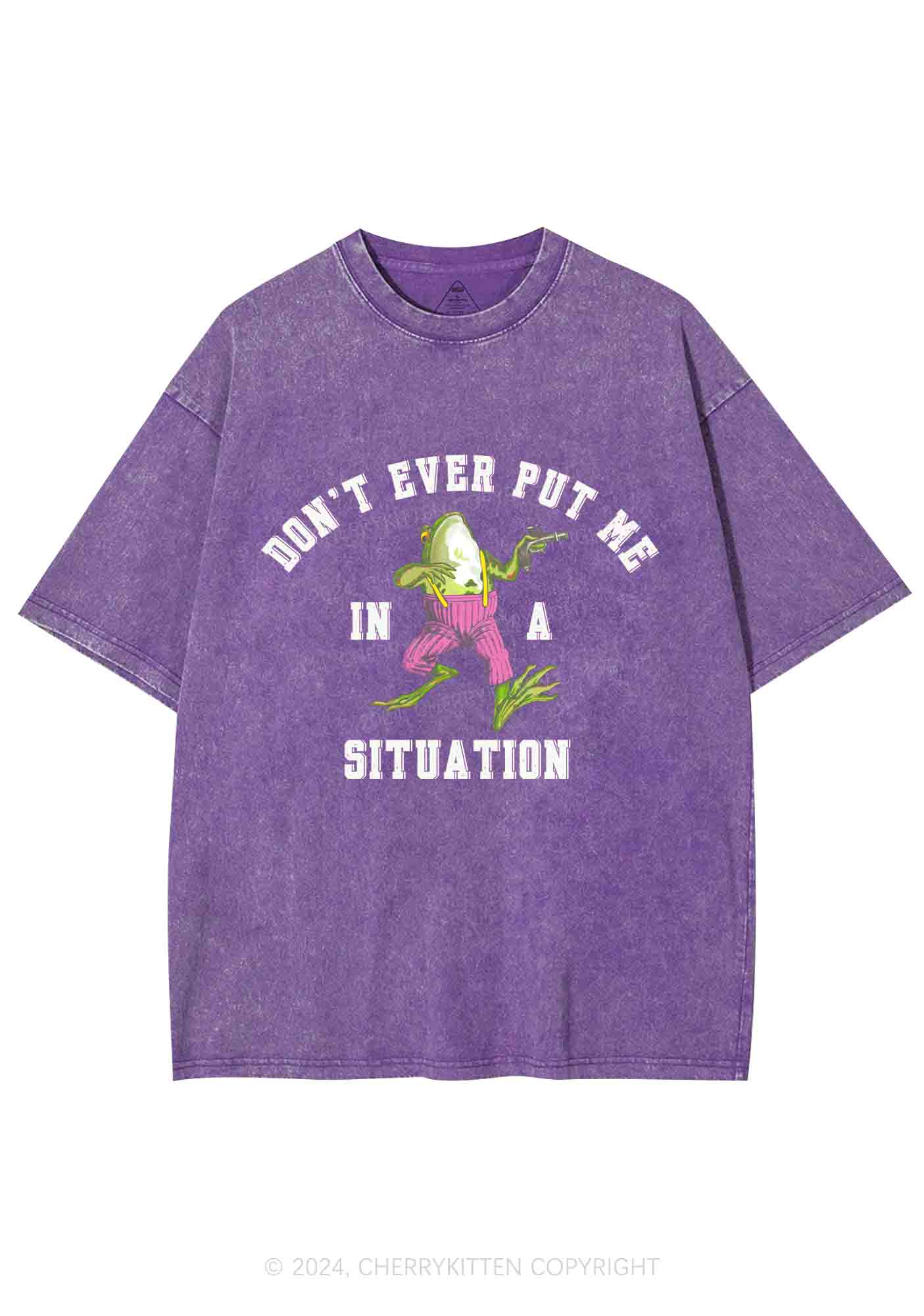 Put Me In Situation Y2K Washed Tee Cherrykitten