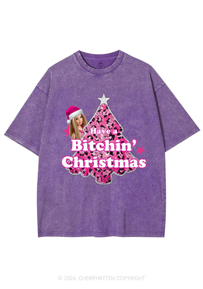 Christmas Bxxchin Y2K Washed Tee Cherrykitten