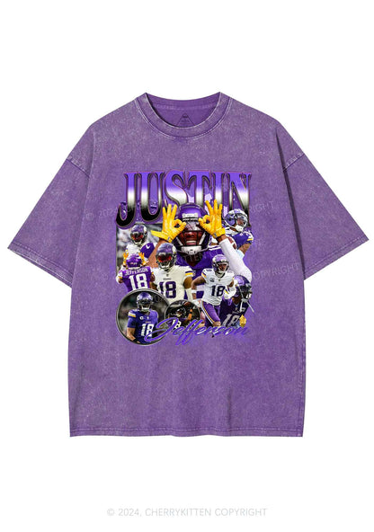 Purple Justin Y2K Super Bowl Washed Tee Cherrykitten