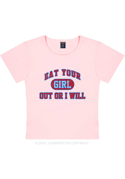 Eat Your Girl Y2K Baby Tee Cherrykitten