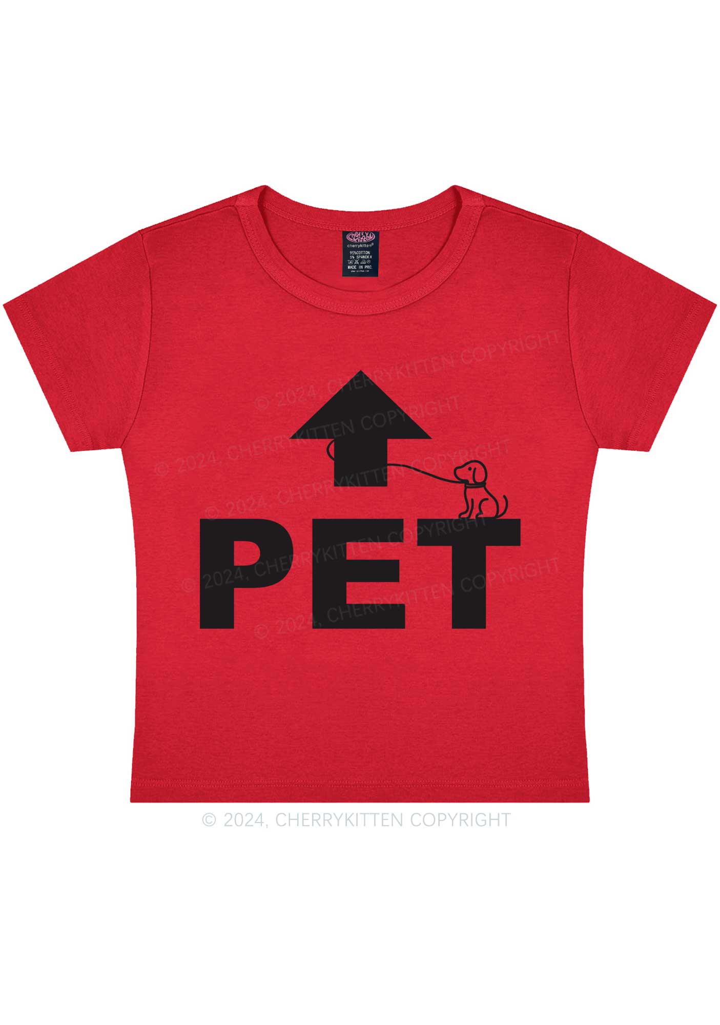 Pet Dog Y2K Baby Tee Cherrykitten