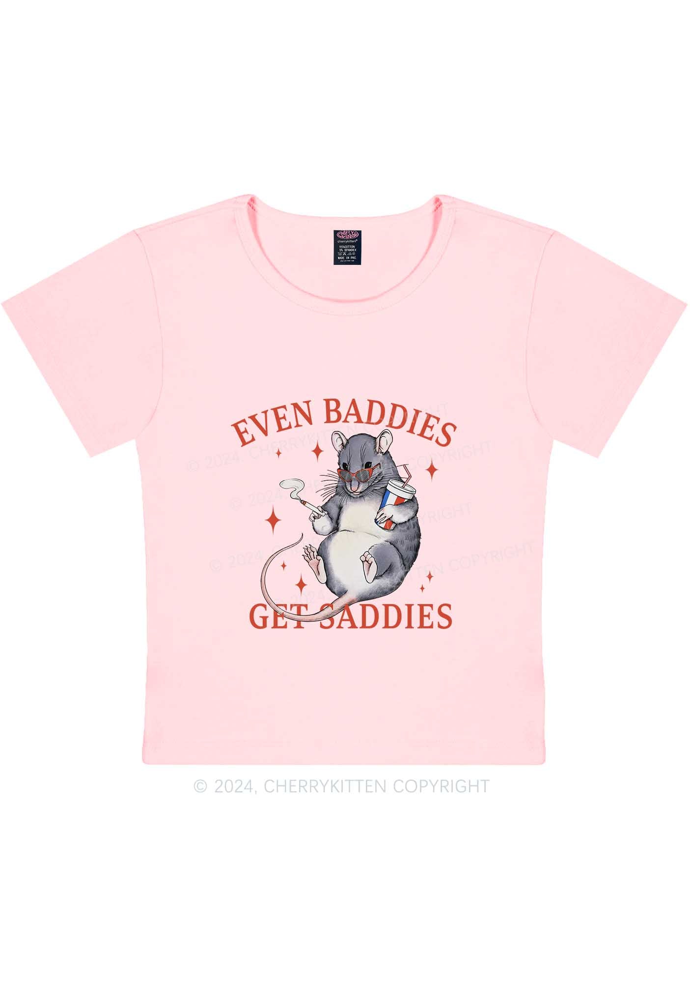 Baddies Rat Y2K Baby Tee Cherrykitten